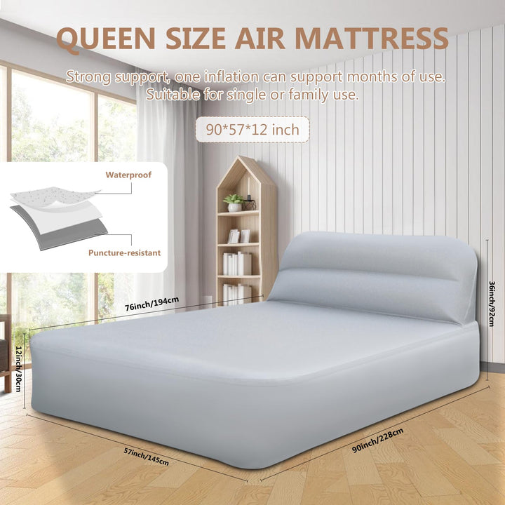 Queen Air Mattress with Wireless Pump