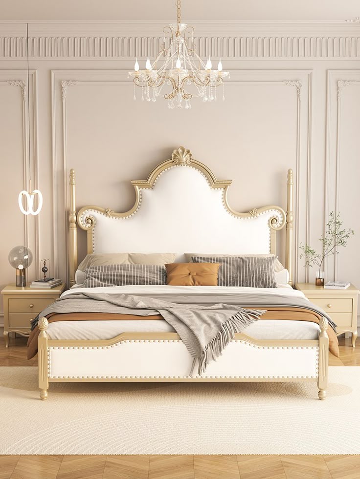 European Style Luxury Queen Bed Frame