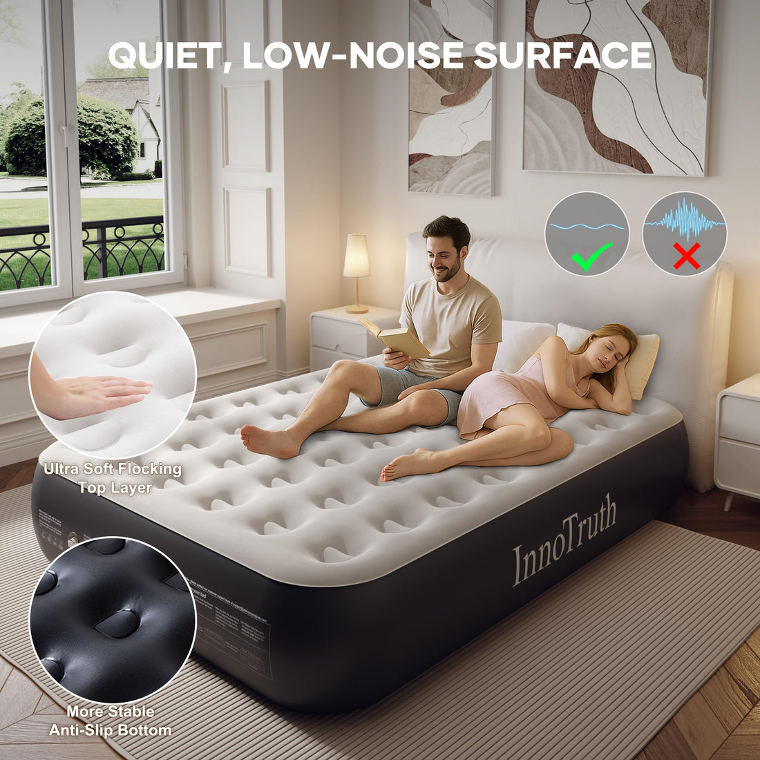 InnoTruth Queen Air Mattress with Built-In Pump