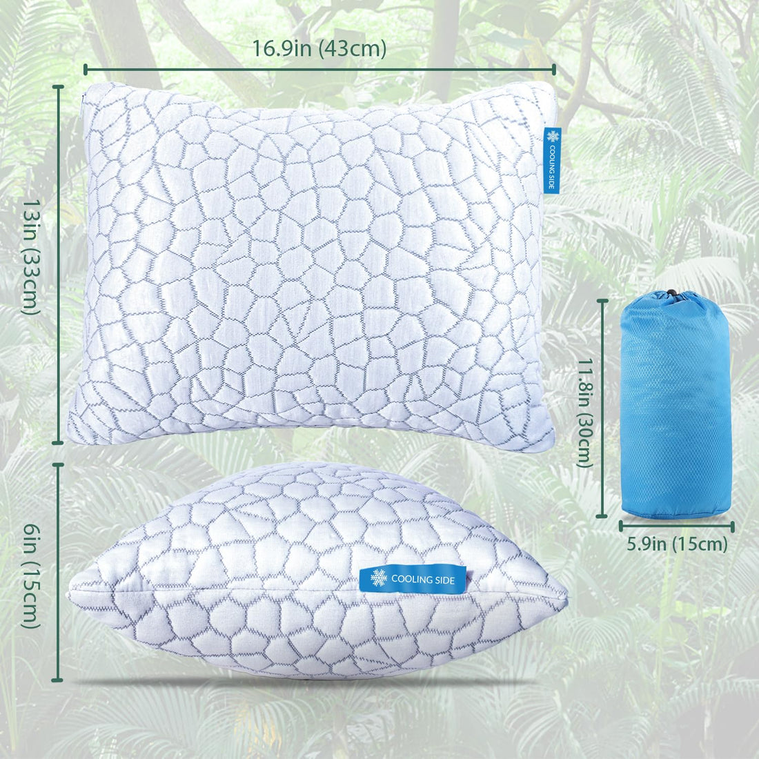 QUTOOL Queen Cooling Memory Foam Pillows – Set of 2