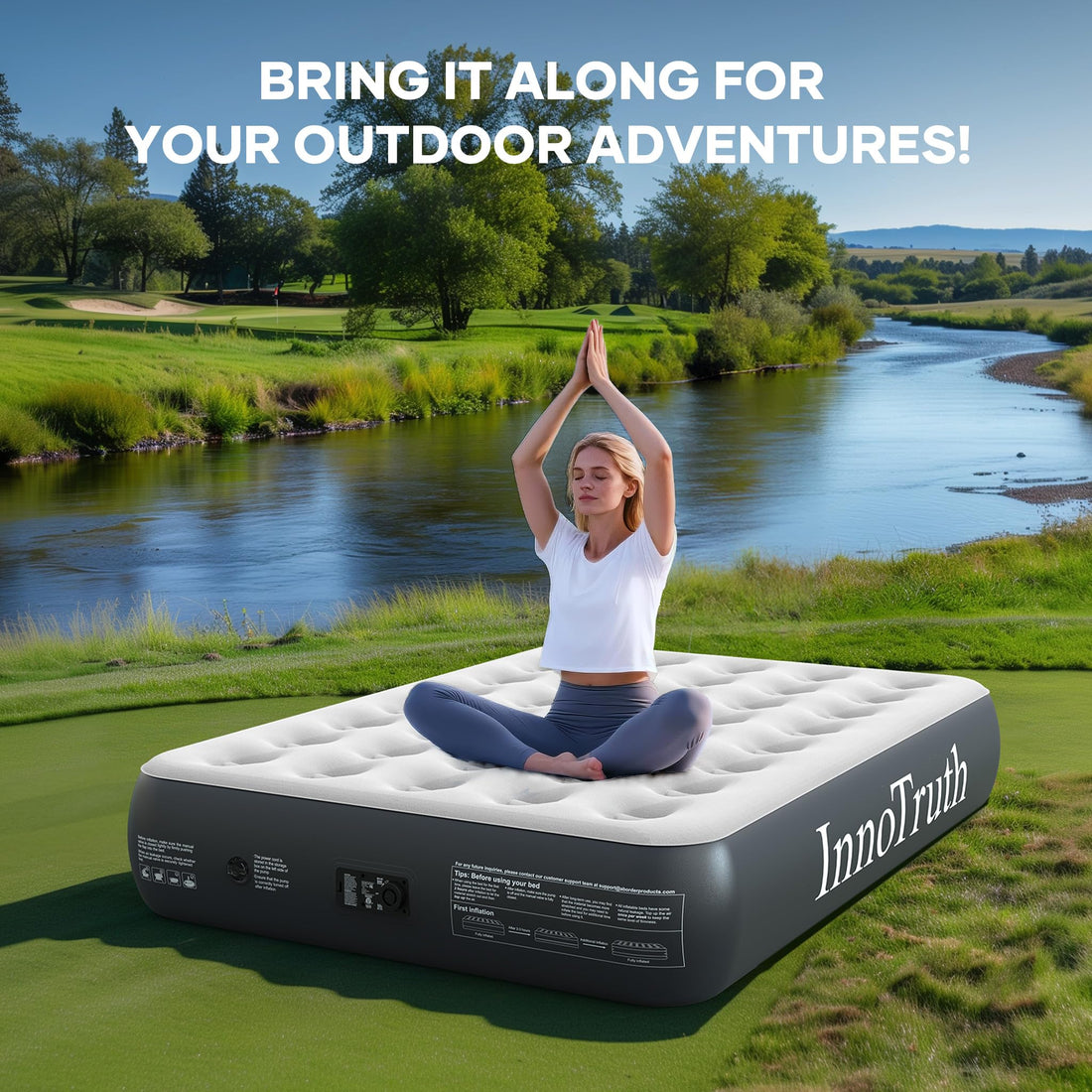 InnoTruth Queen Air Mattress with Built-In Pump