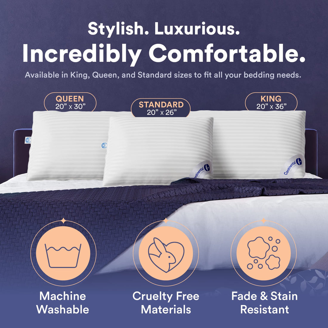 Continental Goose Down Pillow – King (2 Pack)
