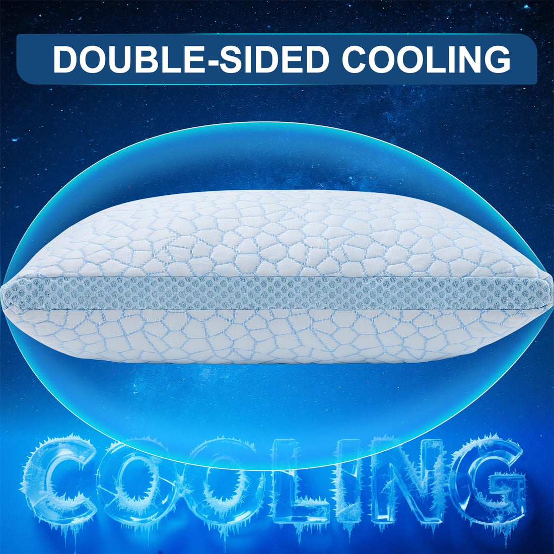QUTOOL Queen Cooling Memory Foam Pillows – Set of 2