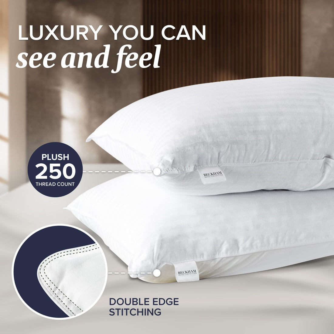 Beckham Hotel Collection King Pillows – Set of 2