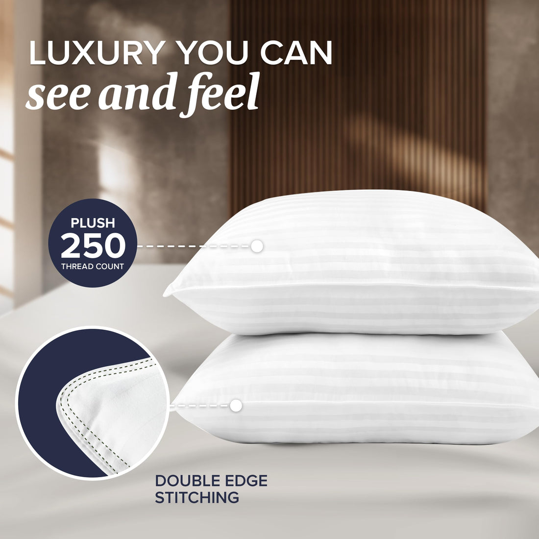 Beckham Hotel Collection King Pillows – Set of 2