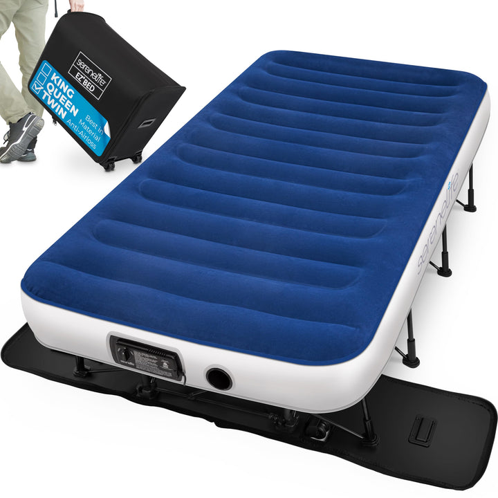 SereneLife EZ Bed Twin Air Mattress with Frame