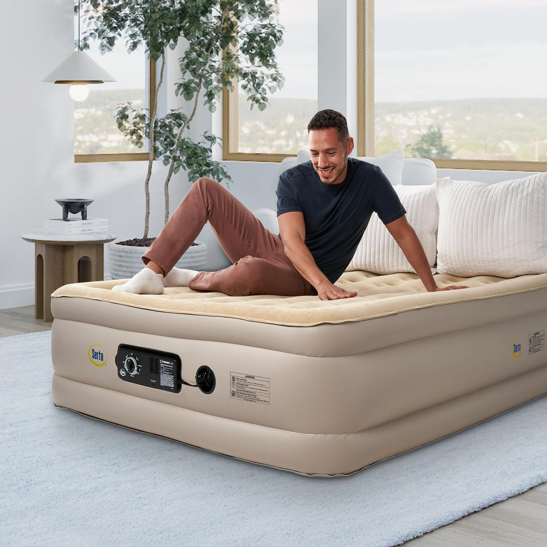 Serta Raised Air Mattress with Built-In Pump