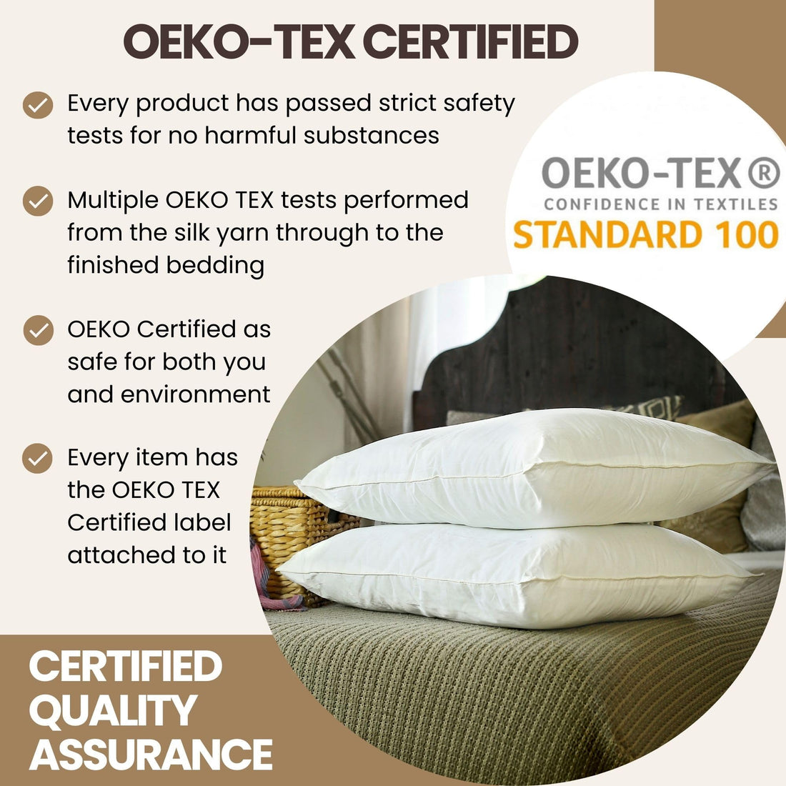 Pair of Luxury Silk Pillows – King