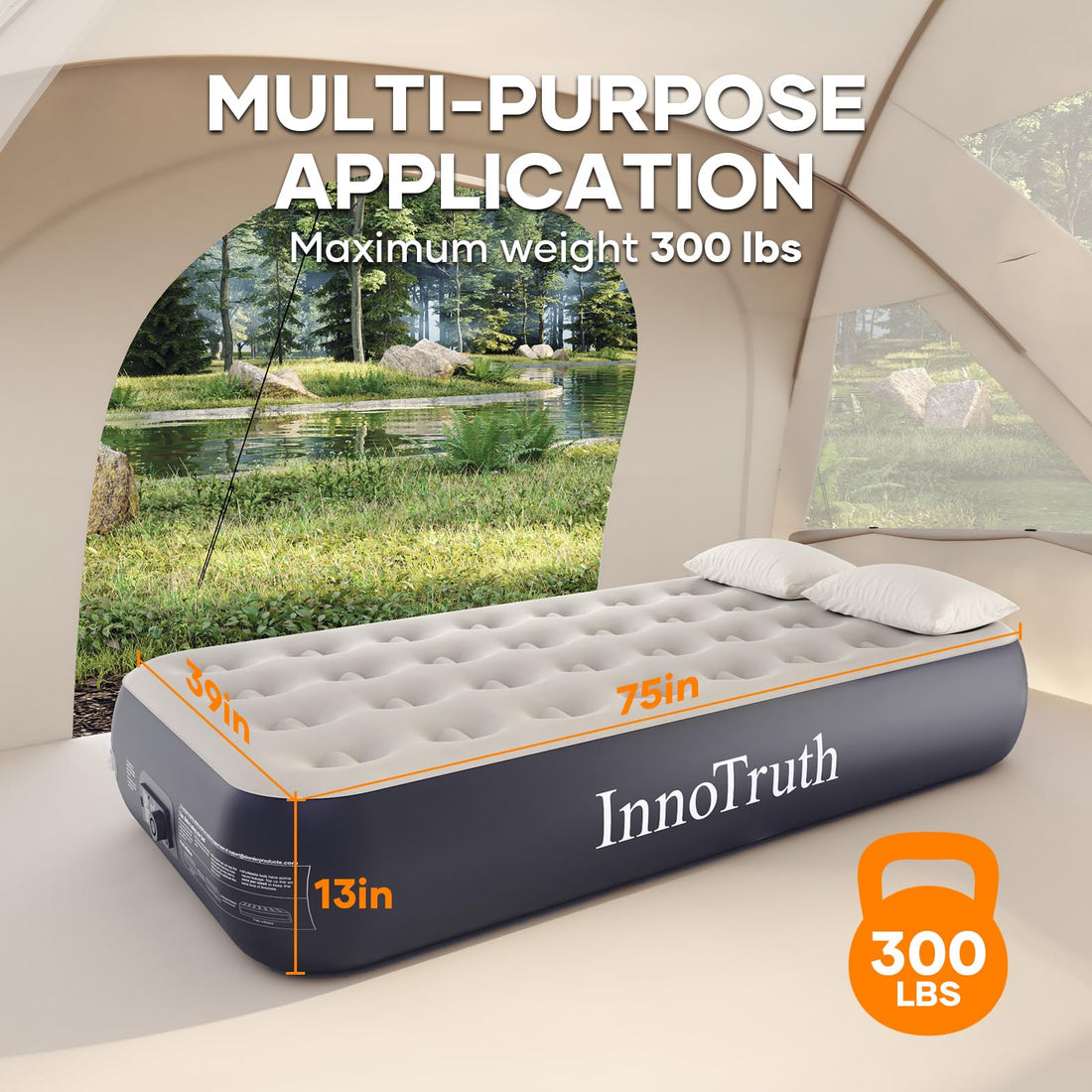 InnoTruth Queen Air Mattress with Built-In Pump