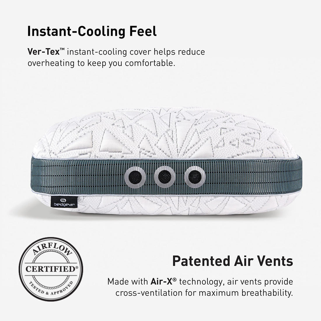 Bedgear Storm Performance Cooling Pillow – Medium