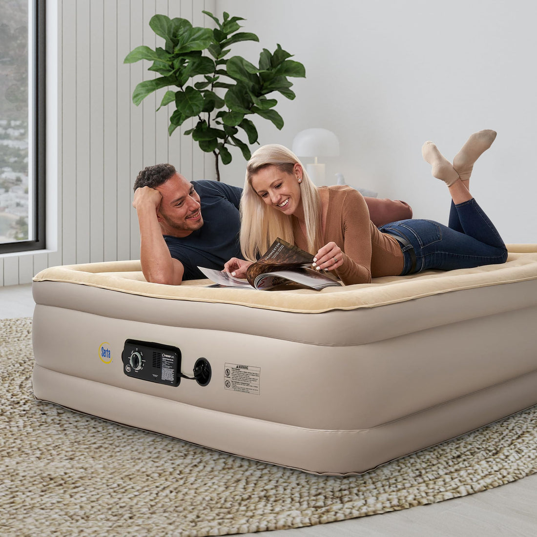 Serta Raised Air Mattress with Built-In Pump