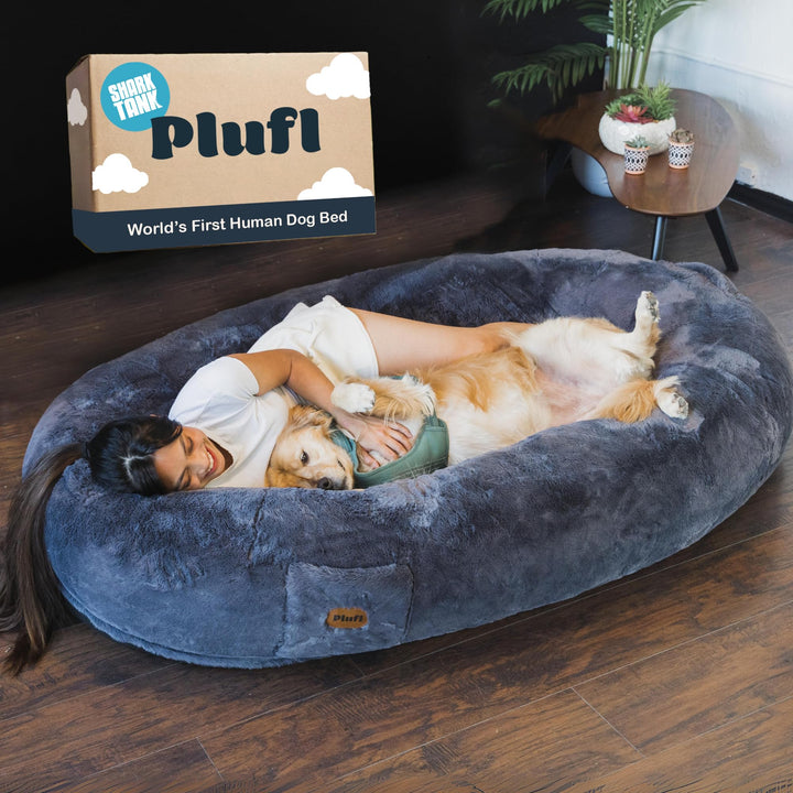 Plufl Original Human Dog Bed – Black