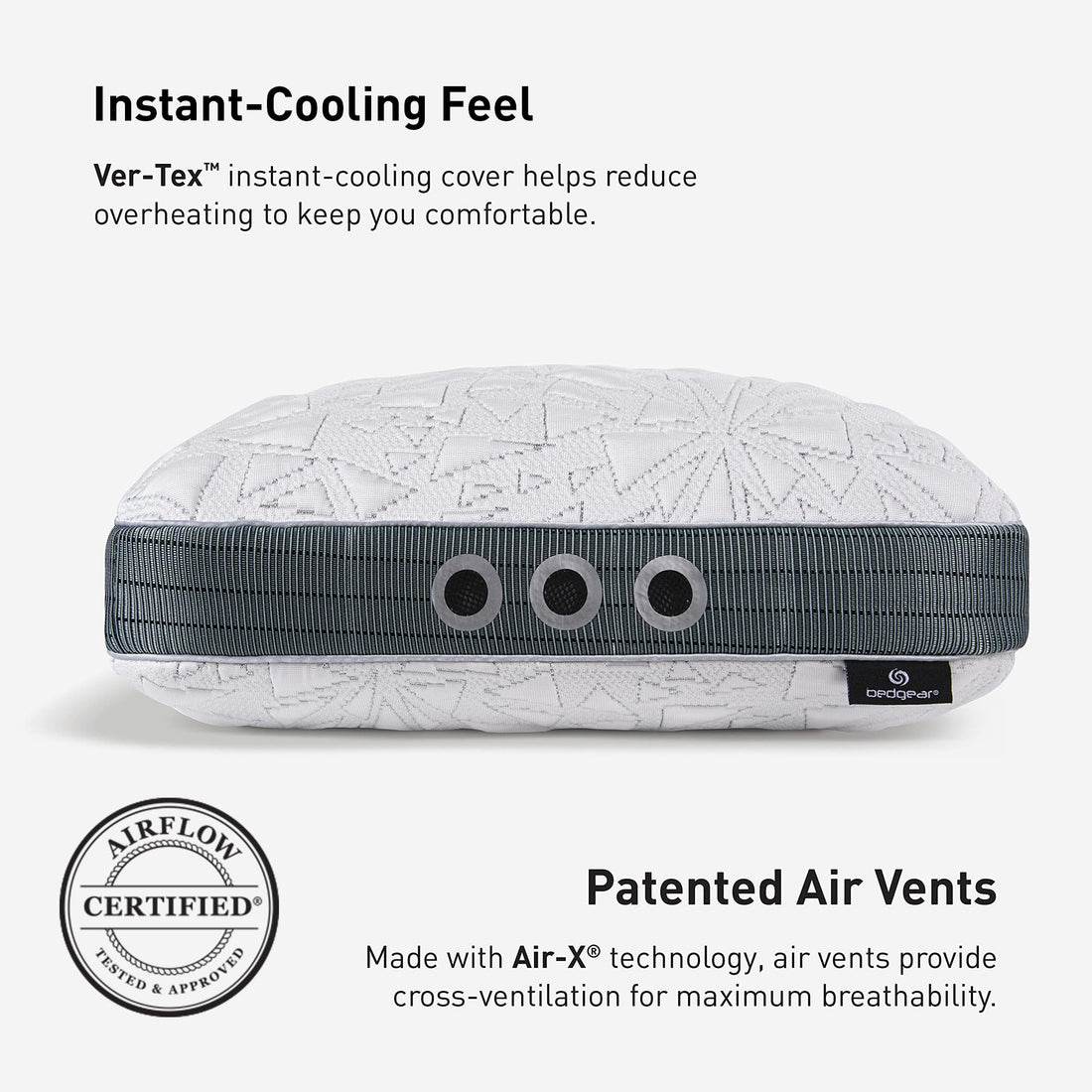 Bedgear Storm Performance Cooling Pillow – Medium
