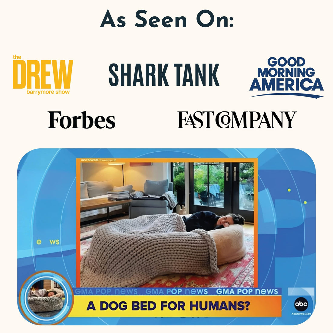 Plufl Original Human Dog Bed – Black