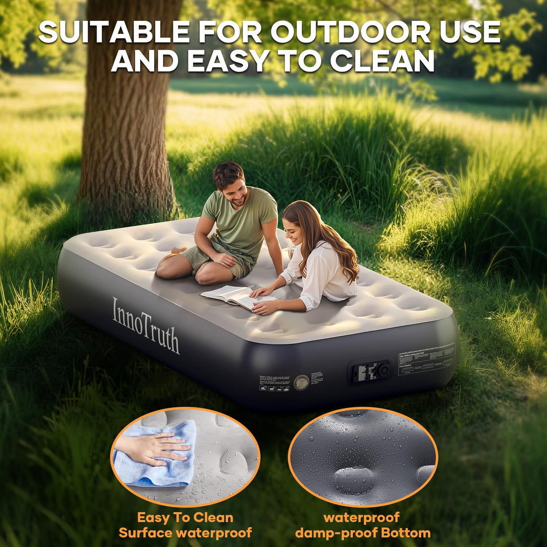 InnoTruth Queen Air Mattress with Built-In Pump