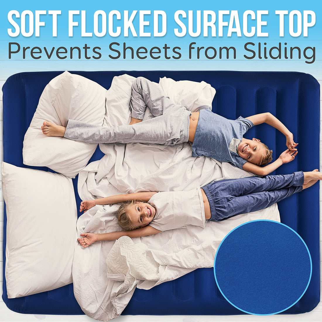 SereneLife EZ Bed Twin Air Mattress with Frame