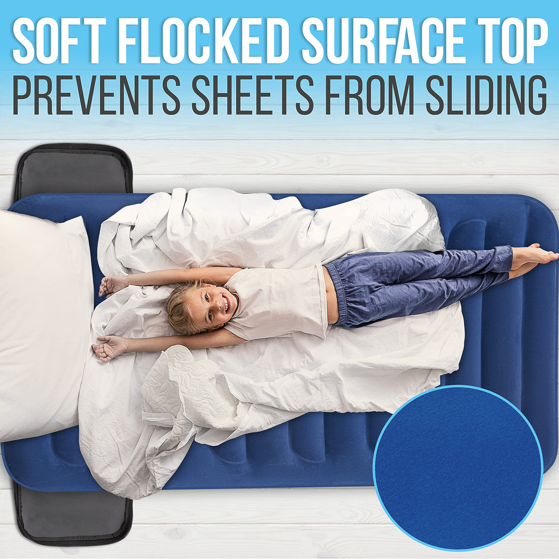 SereneLife EZ Bed Twin Air Mattress with Frame