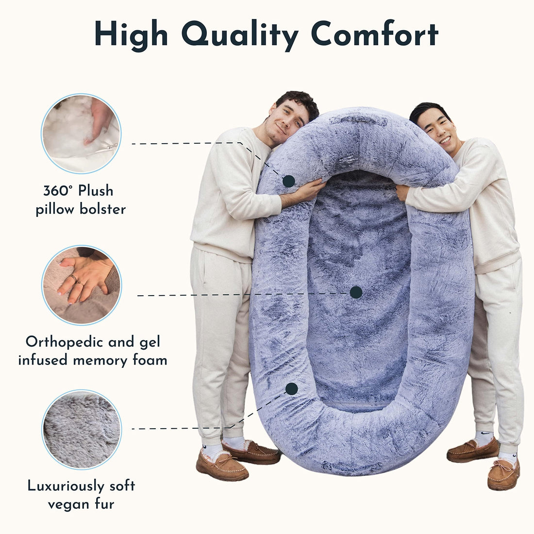 Plufl Original Human Dog Bed – Black