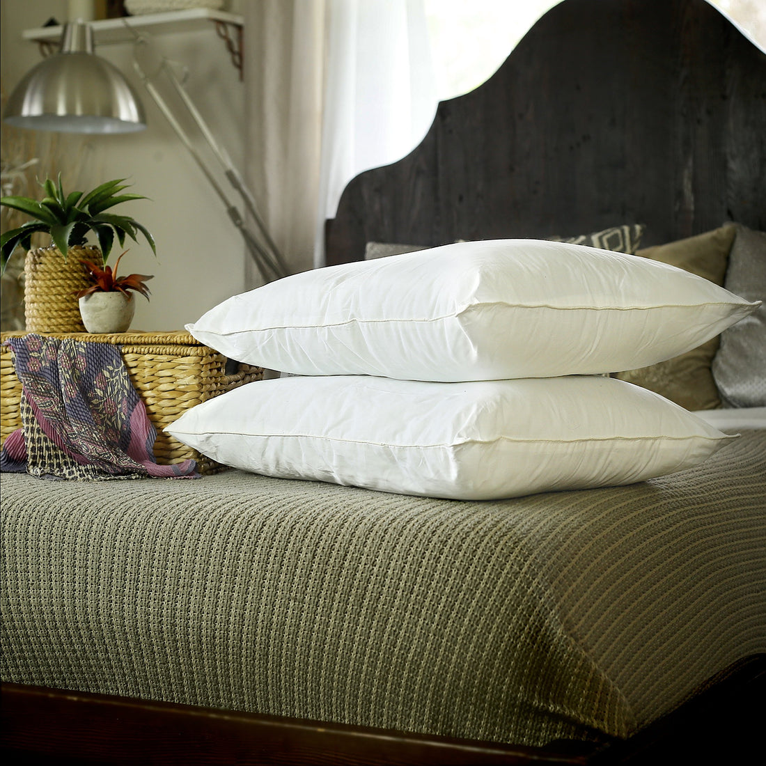 Pair of Luxury Silk Pillows – King