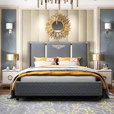 Luxury Leather Bed Frame with Storage