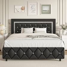 Modern Leather Full Upholstered Bed Frame