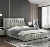 Modern Leather Double Bed – Queen
